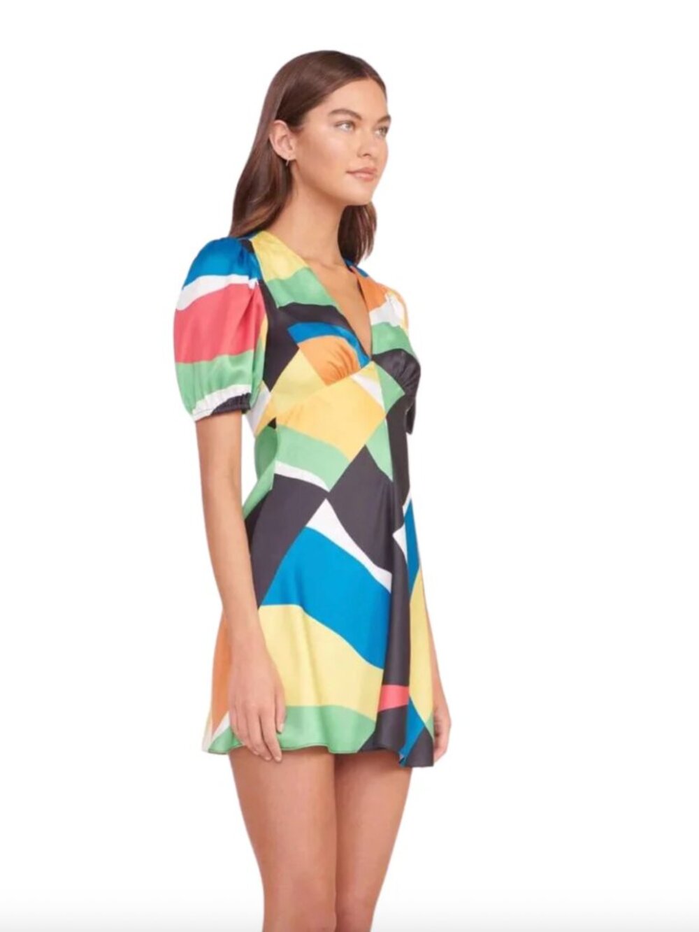 STAUD Mini Milla Dress – Marble Wave Print – Size 4 - Picture 2 of 9